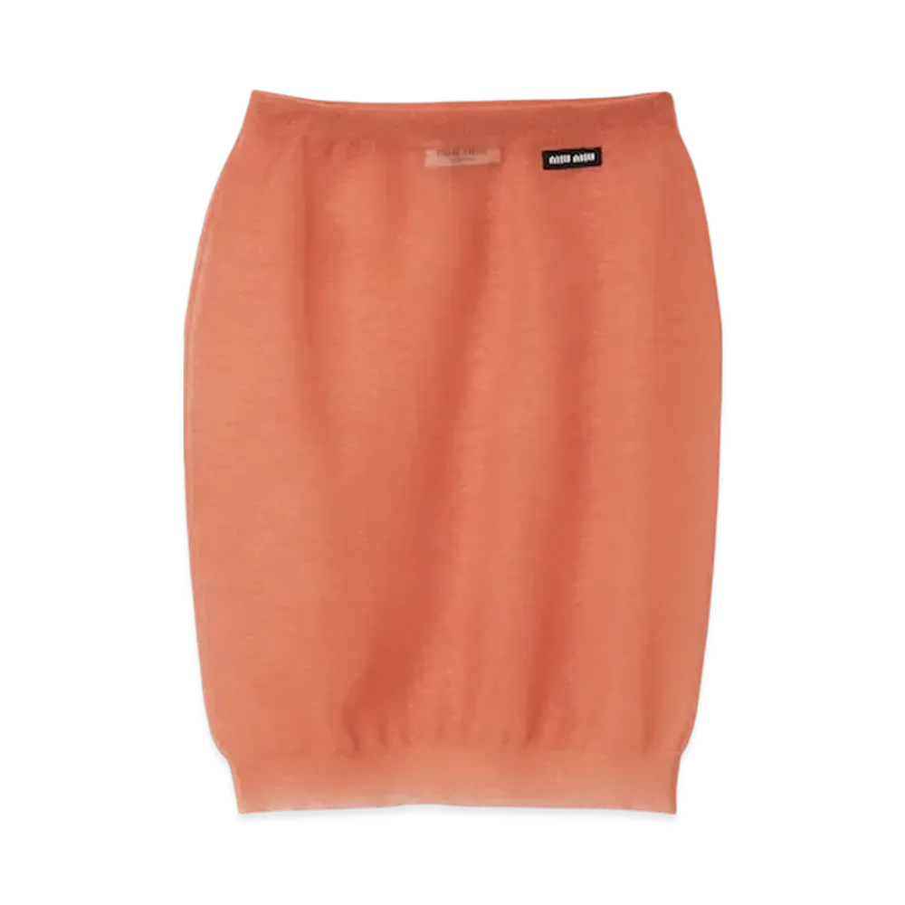 MIU MIU Women's Nylon Skirt "Peach"