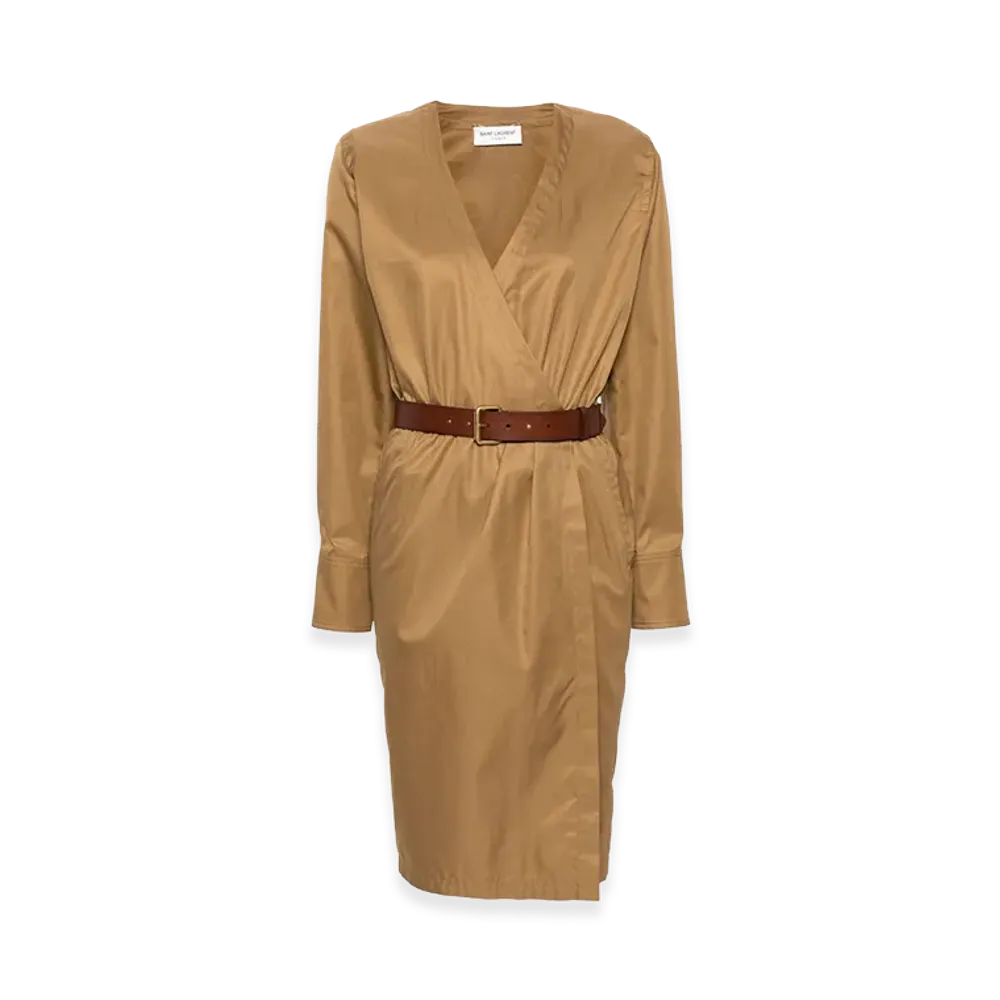Saint Laurent Women's Dresses "Camel"