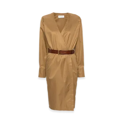Saint Laurent Women's Dresses "Camel"