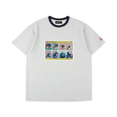 WIND AND SEA x MARVEL Black Panther / Ringer SS Tee "Gray"