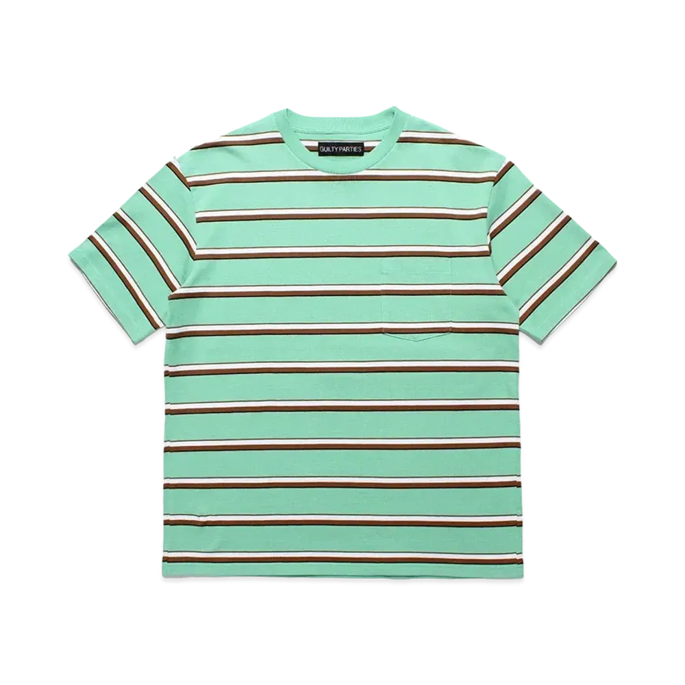 WACKO MARIA Striped T-Shirt "Green"
