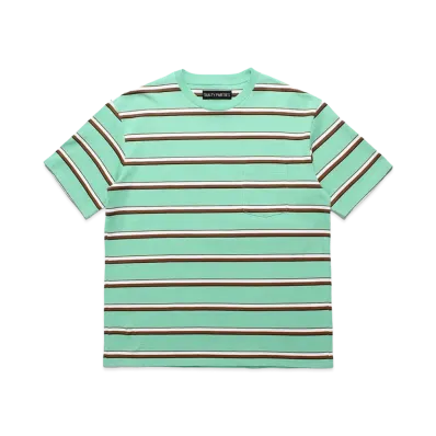 WACKO MARIA Striped T-Shirt "Green"