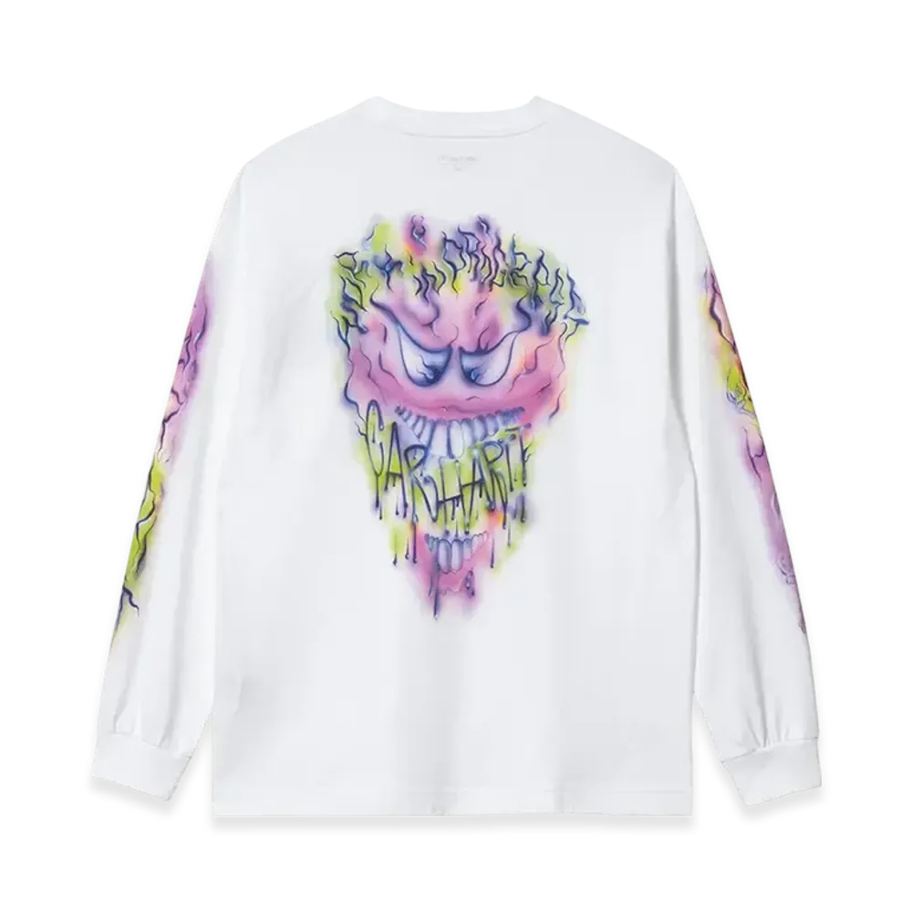 Carhartt WIP Babybrush Grin Long Sleeve T-Shirt "White"