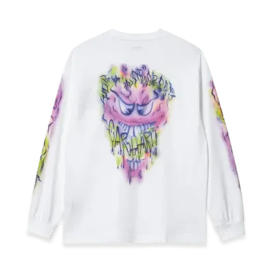 Carhartt WIP Babybrush Grin Long Sleeve T-Shirt "White"