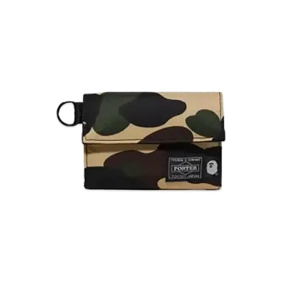 A BATHING APE x PORTER 1st Camo Wallet "Yellow"