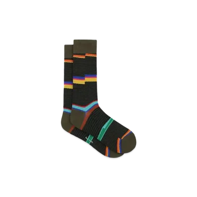 Paul Smith Wave Border Socks "Black"