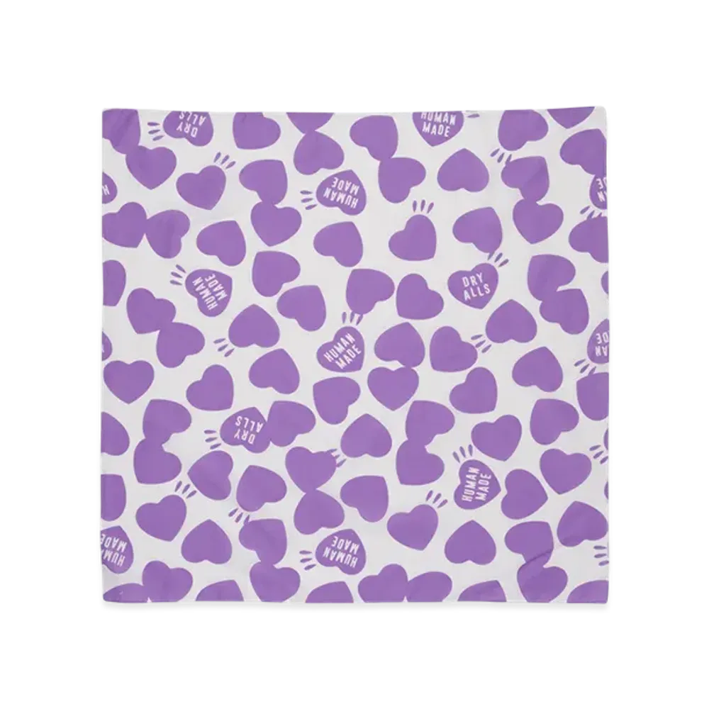 HUMAN MADE Heart Big Bandana "Purple"