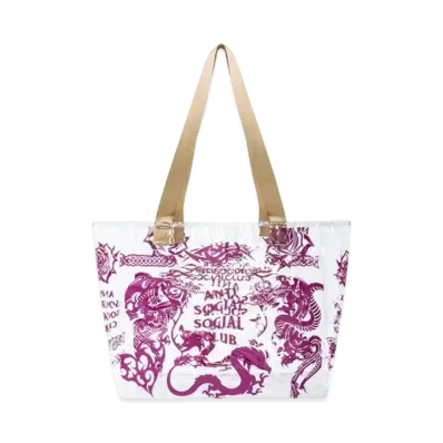 ANTI SOCIAL SOCIAL CLUB SUMMER 24 MAJOR DROP Helplessness Large Tote Bag "Pink"