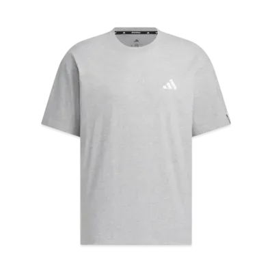 adidas Essentials Plus Loose Fit Small Logo Short Sleeve T-Shirt "Medium Grey Heather"