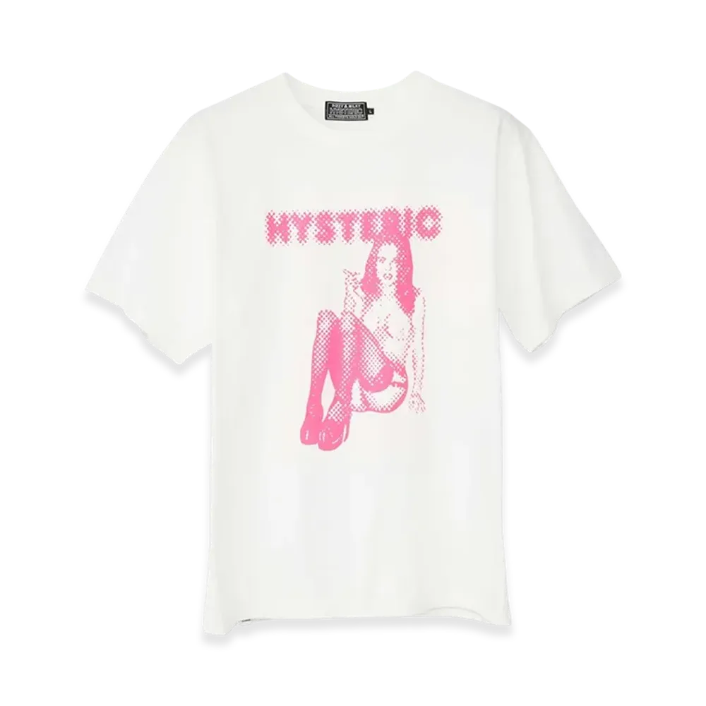 HYSTERIC GLAMOUR Smoking Dot Girl T-Shirt "White"