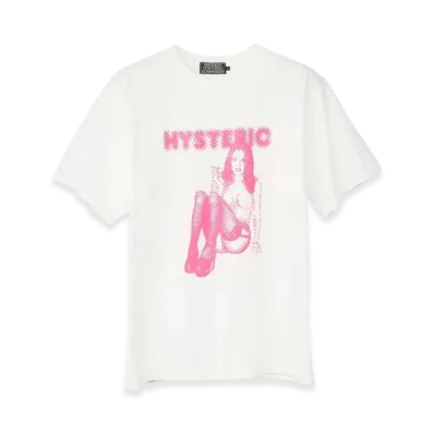 HYSTERIC GLAMOUR Smoking Dot Girl T-Shirt "White"