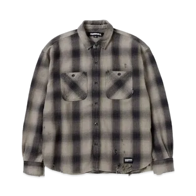 NEIGHBORHOOD Savage Block Hombre Check Shirt LS "Greige"
