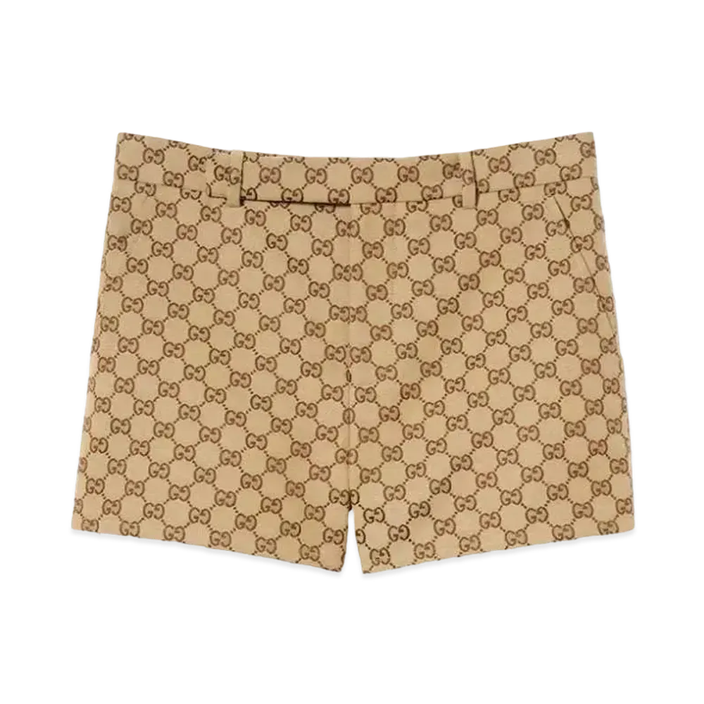 GUCCI GG Canvas Short "Camel/Ebony"
