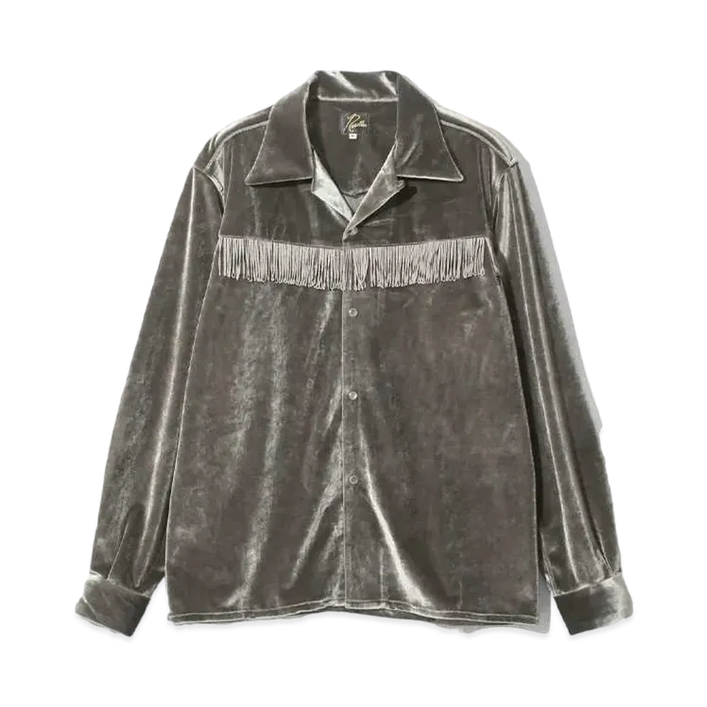 Needles Fringe OneUp Shirt TA/PE Velour "Gray"
