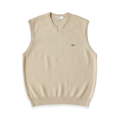 GDC x TW Cotton Knit Vest "Beige"