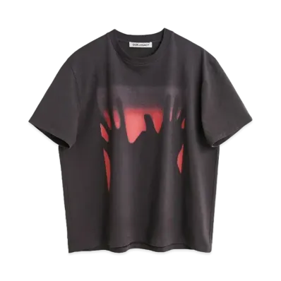 OUR LEGACY Box T-Shirt Taste Of Hands Print "Red"