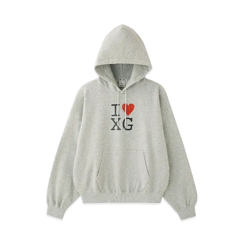 X-Girl I Love Xg Logo Sweat Hoodie "Ash"