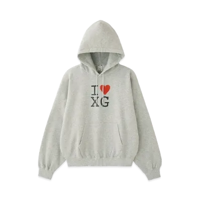 X-Girl I Love Xg Logo Sweat Hoodie "Ash"