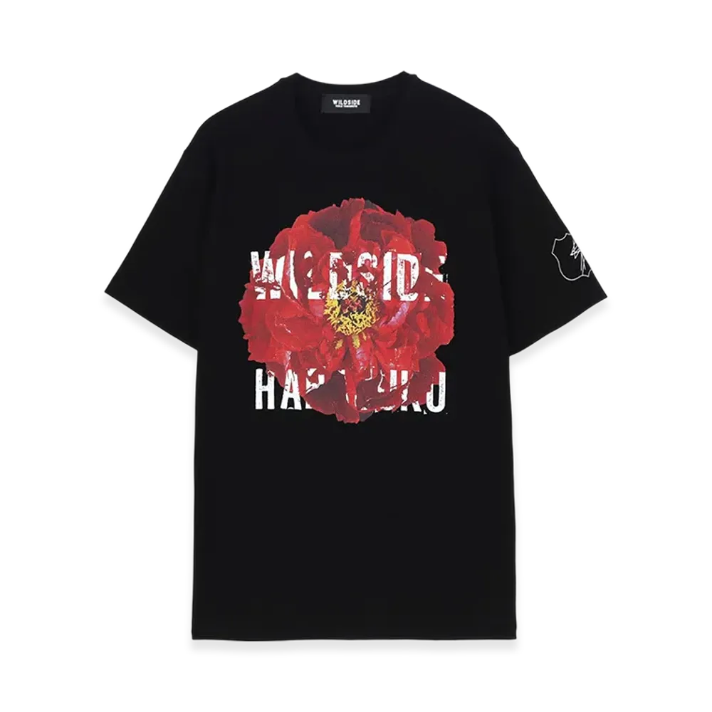 WILDSIDE YOHJI YAMAMOTO Harajuku Peony Ss T-Shirt "Black"