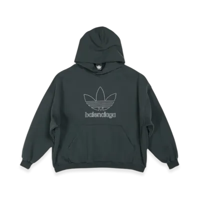 BALENCIAGA x adidas Heavyweight Fleece Oversized Hoodie "Green"