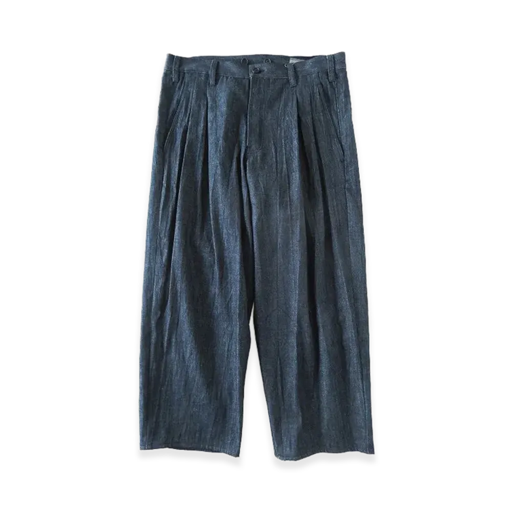 Y's for men Denim 2Tuck Pants "Blue/Indigo"