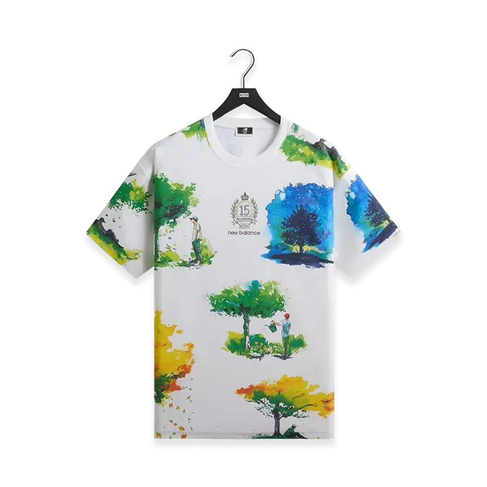 Kith x New Balance Watercolor Quinn Tee "White"