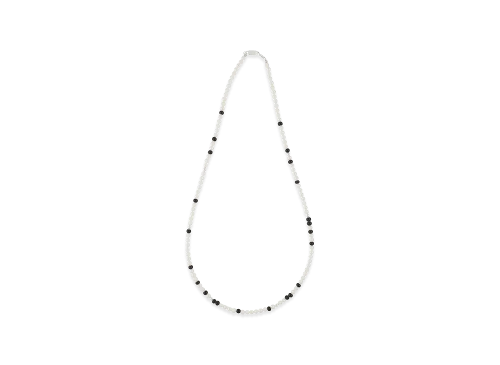 WIND AND SEA IVX Japan WDS Silver Pearl & White Hearts Necklace "Black"