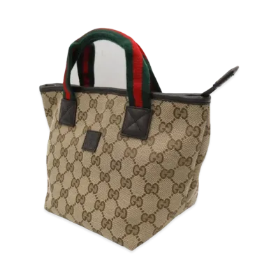 GUCCI GG Canvas Hand Bag "Beige"