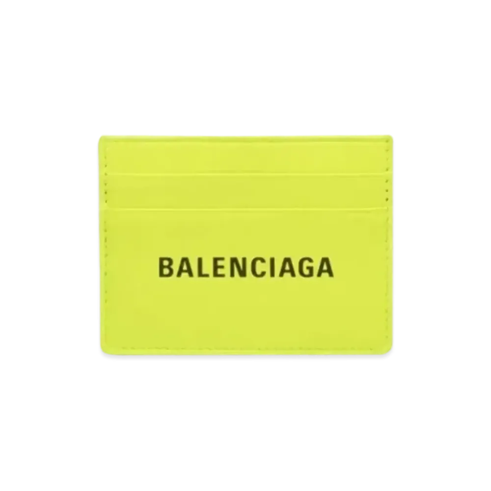BALENCIAGA Everyday Multi-Card Slot Card Holder "Neon Green"
