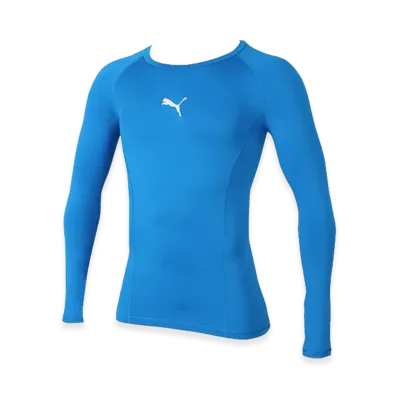 PUMA LIGA Baselayer Crew Neck Long Sleeve Shirt "Electric Blue Lemonade"