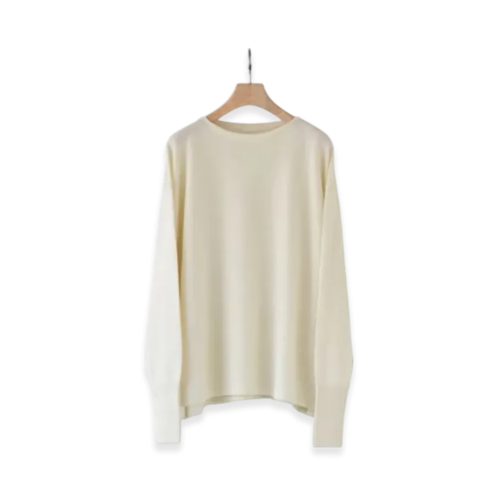 COMOLI Wool Washi Knit "Ecru"