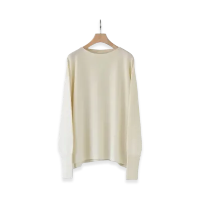 COMOLI Wool Washi Knit "Ecru"