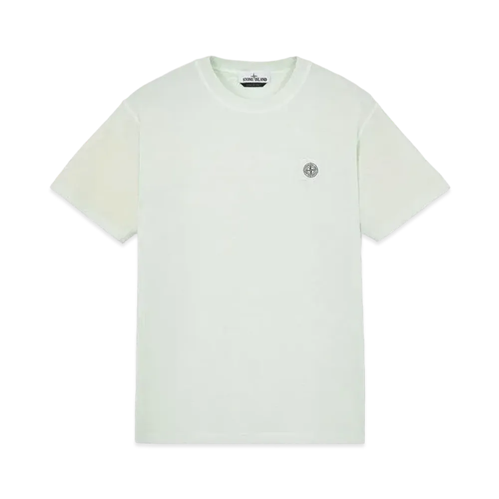 Stone Island 23742 20/1 COTTON JERSEY 'FISSATO' EFFECT_SLIM FIT "Light Green"