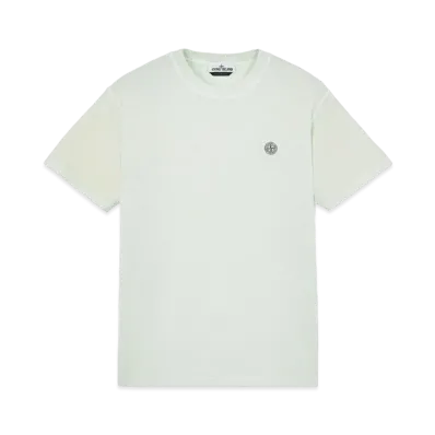 Stone Island 23742 20/1 COTTON JERSEY 'FISSATO' EFFECT_SLIM FIT "Light Green"