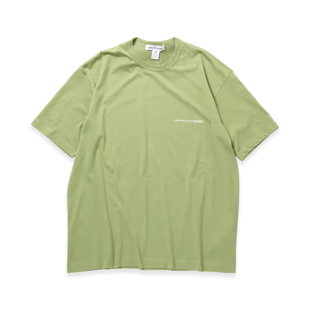 COMME des GARCONS SHIRT Cotton Jersey Plain With Printed CDG Logo On Chest "Khaki"