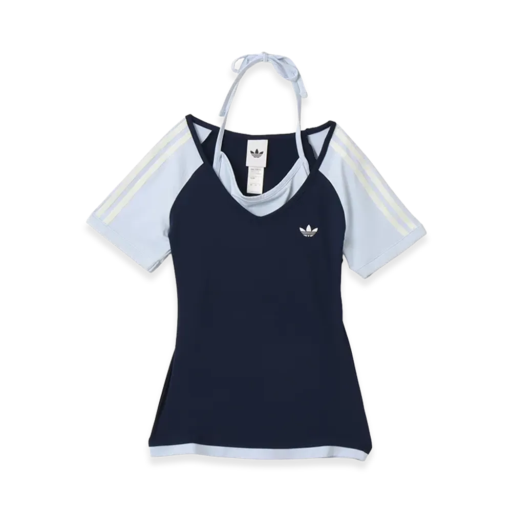 adidas Summer Glow Vintage T-Shirt "Navy/Light Blue"