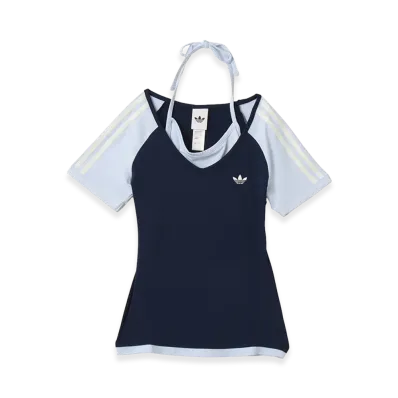 adidas Summer Glow Vintage T-Shirt "Navy/Light Blue"