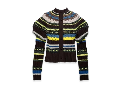 sacai Mix Knit Cardigan "Brown"