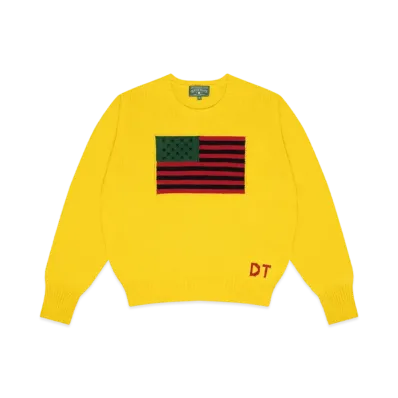 DENIM TEARS 1619 Pan African Flag Sweater "Yellow"
