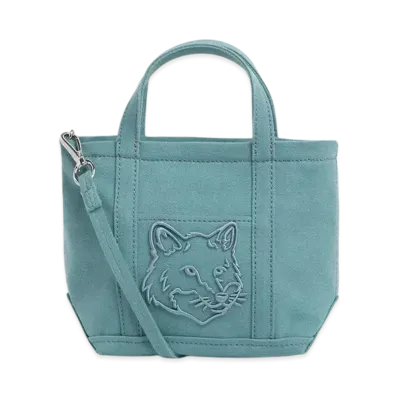 Maison Kitsune Fox Head Mini Tote "Evergreen"