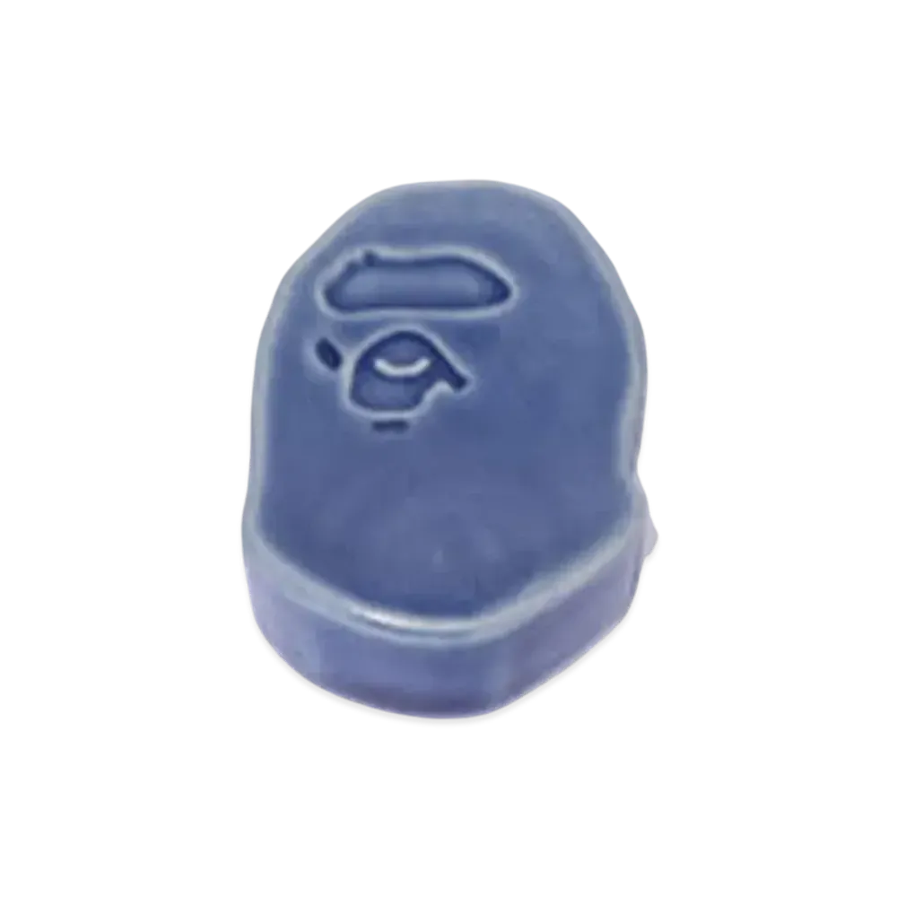 A BATHING APE Porcelain Ape Head Chopstick Rest "Navy"