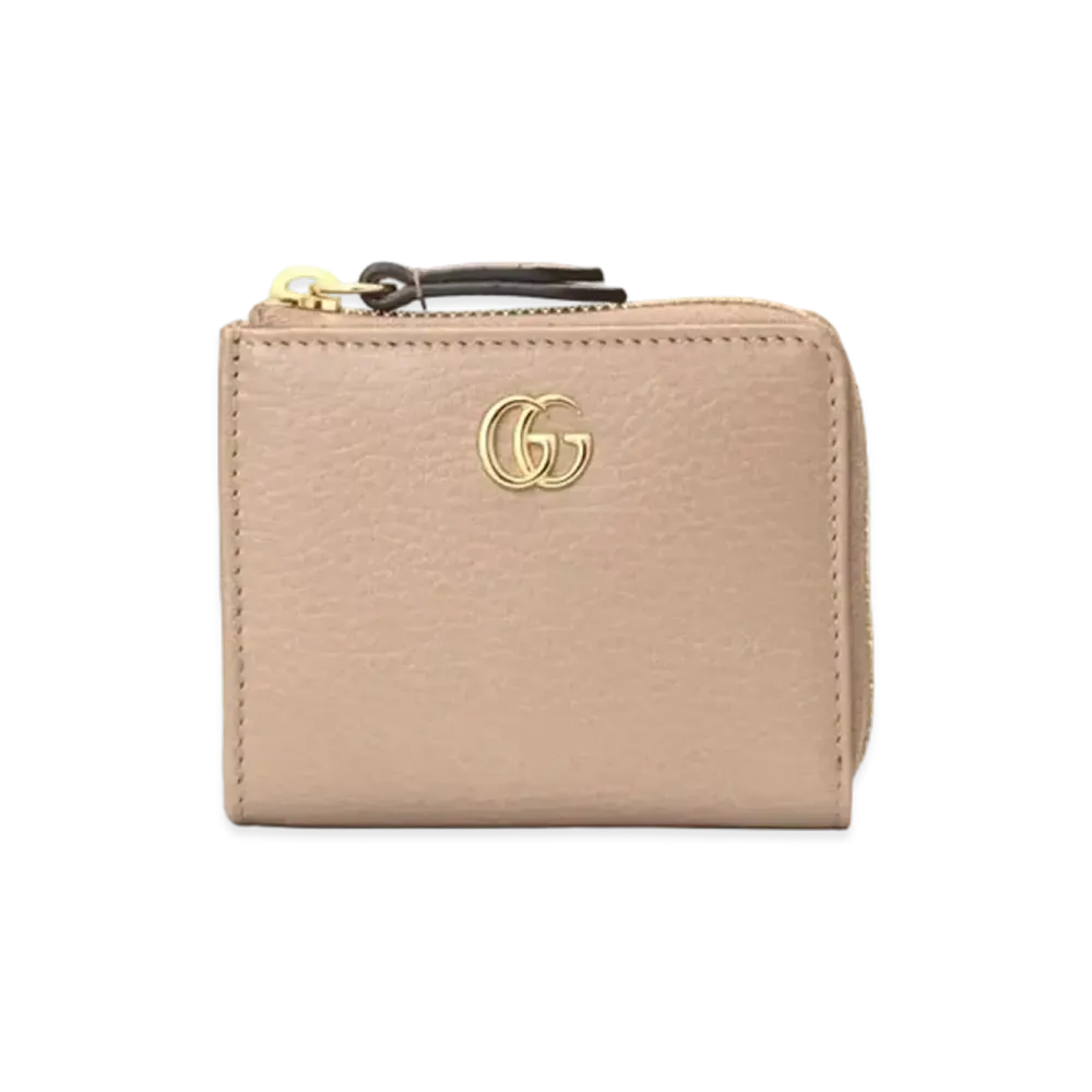 GUCCI GG Marmont Zip Around Wallet "Dusty Pink"
