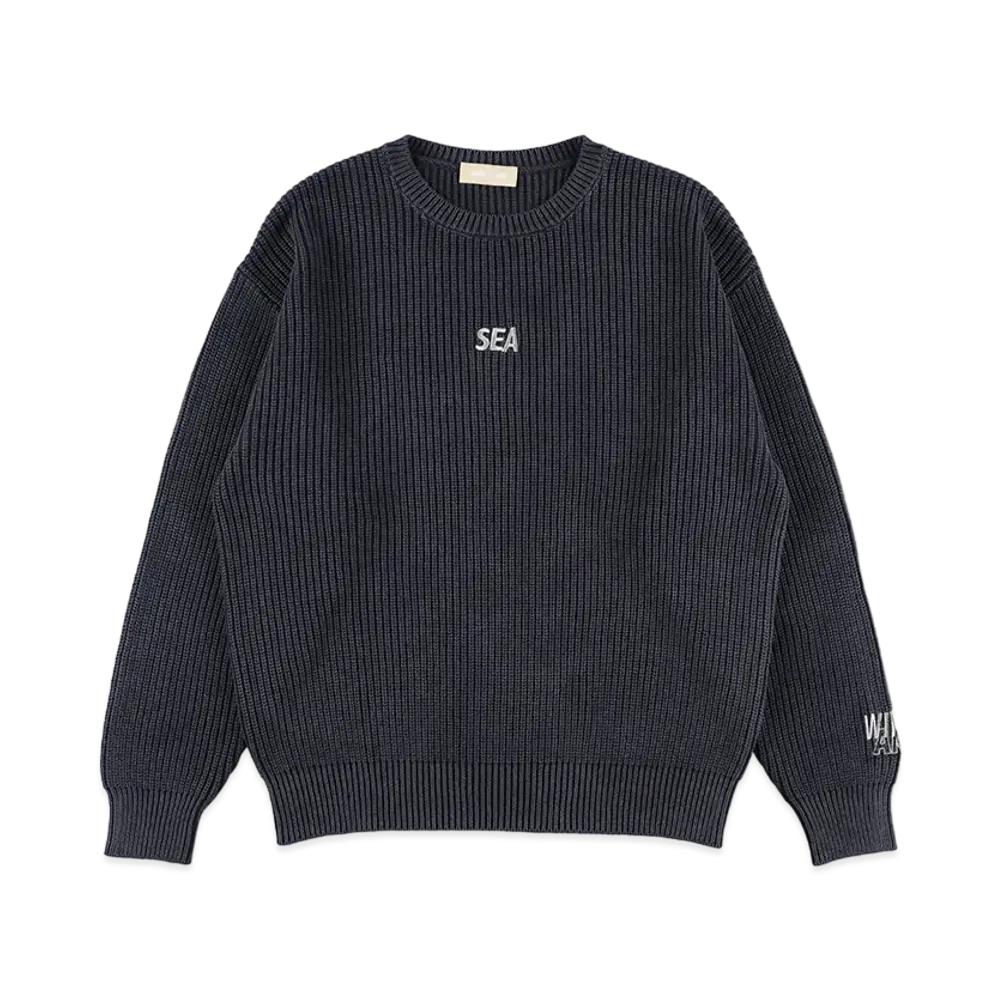 WIND AND SEA Spray Knit Sweater "Navy"