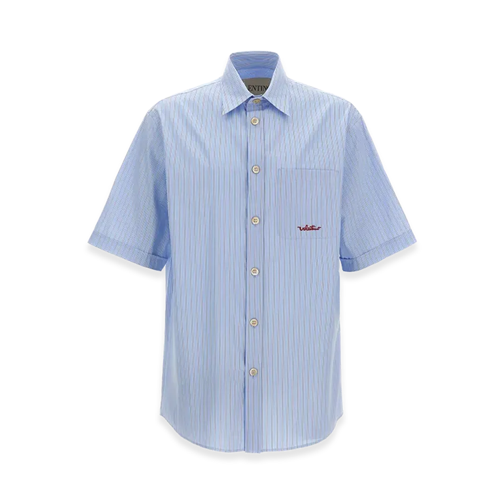 Valentino Garavani 'vlogo' Embroidery Shirt "Light Blue"