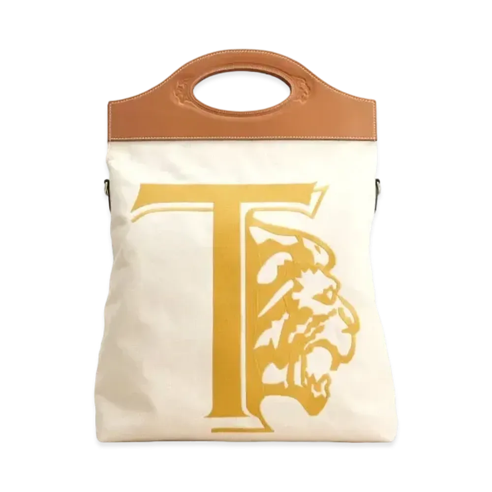 TOD'S Canvas & Leather Bag Medium "Brown/Beige"