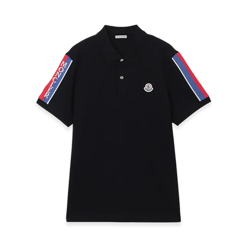 MONCLER Mens S/S Polo Shirt "Black"