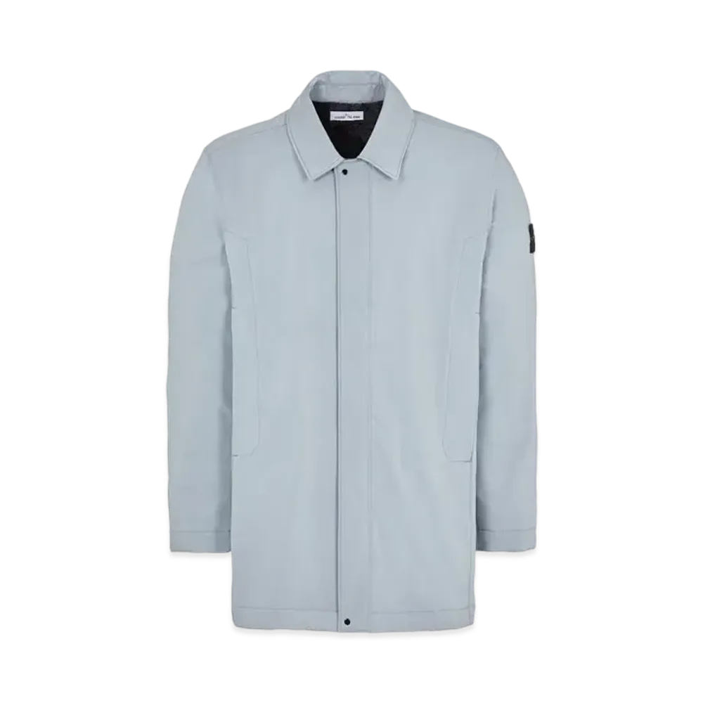 Stone Island 41327 SOFT SHELL-R_E.DYE TECHNOLOGY WITH PRIMALOFT INSULATION TECHNOLOGY "Pearl Grey"