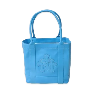 Chrome Hearts Cemetery Cross Leather Handbag "Blue"