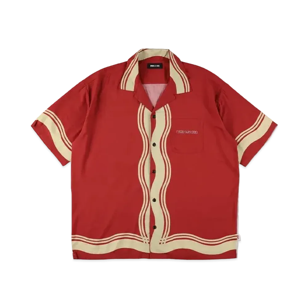 WIND AND SEA x U.F.O. Noodle Open Collar Shirt "Burgandy"