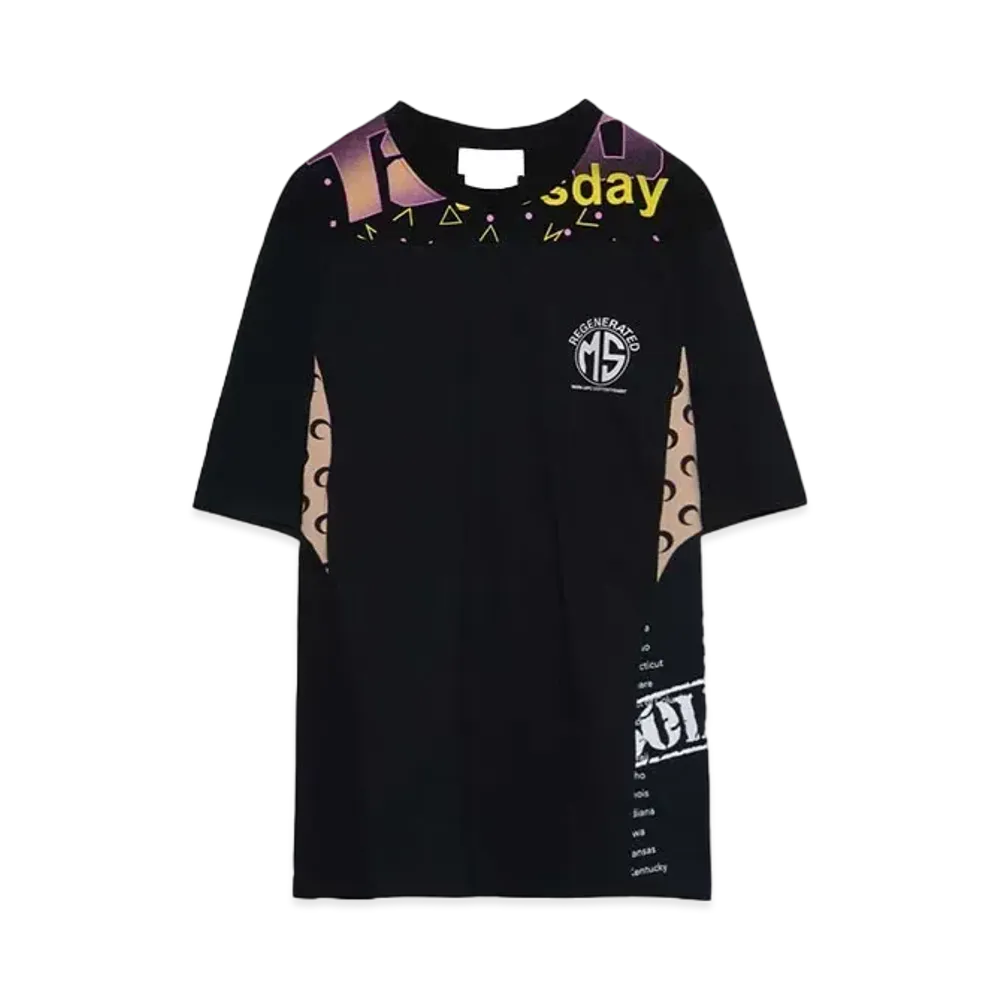Marine Serre REGENERATED GRAPHIC T-SHIRT T-SHIRT "BLACK"